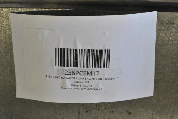 BRAND NEW SCRATCH AND DENT! Estella Caffe 236PCEM17 Water Pump Engine for ECEM1C - 115V 236PCEM17 - Image 8 of 8