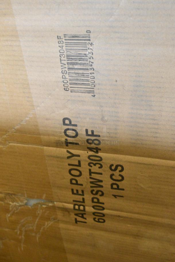 BRAND NEW SCRATCH AND DENT! Regency 600PSWT3048F 30" x 48" Poly Table Top for 30" x 48" Poly Top Table without Backsplash - Image 2 of 2
