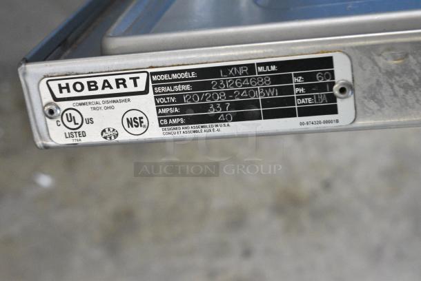 LIKE NEW! 2024 Hobart LXNR Advansys Stainless Steel Commercial High Temperature Undercounter Dishwasher with Energy Recovery. 120/208-240 Volts, 1 Phase. - Image 9 of 9