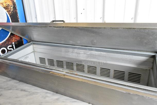 Leader ESPT48 S/C Stainless Steel Commercial Pizza Prep Table w/ Oversized Stone Cutting Board on Commercial Casters. 115 Volts, 1 Phase. Tested and Working! - Image 4 of 9
