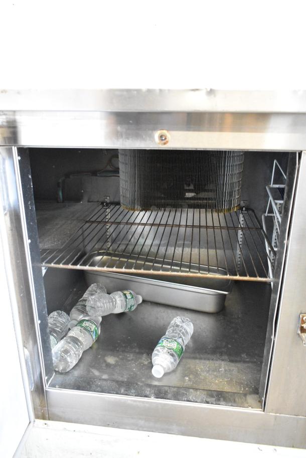 Stainless Steel Commercial 3 Door Undercounter Cooler. 115 Volts, 1 Phase. Tested and Powers On But Does Not Get Cold - Image 3 of 6