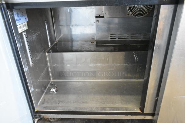 Turbo Air MUR-60 Stainless Steel Commercial 2 Door Undercounter Cooler on Commercial Casters. 115 Volts, 1 Phase. Tested and Powers On But Does Not Get Cold - Image 5 of 7