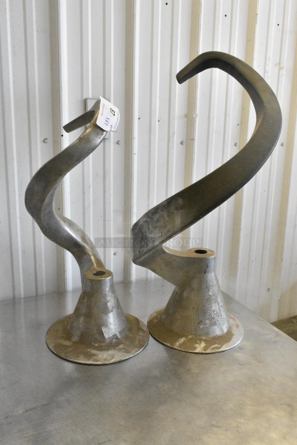 2 Metal Commercial Dough Hook Attachments. 23" and 27.5". 2 Times Your Bid! - Image 1 of 12
