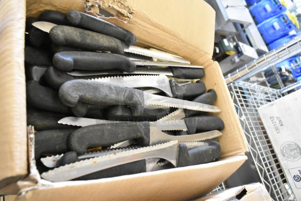 80 SHARPENED Stainless Steel Knives Including Serrated Bread Knife. 80 Times Your Bid! - Image 3 of 4