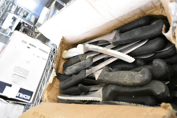 80 SHARPENED Stainless Steel Knives Including Serrated Bread Knife. 80 Times Your Bid! - Image 2 of 3