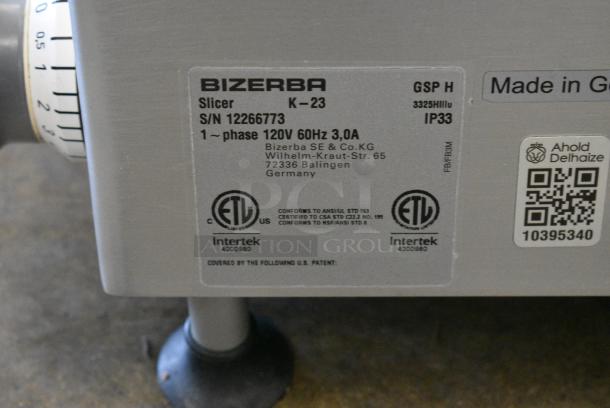 2023 Bizerba GSP H Metal Commercial Countertop Meat Slicer. 120 Volts, 1 Phase. Tested and Working! - Image 6 of 6