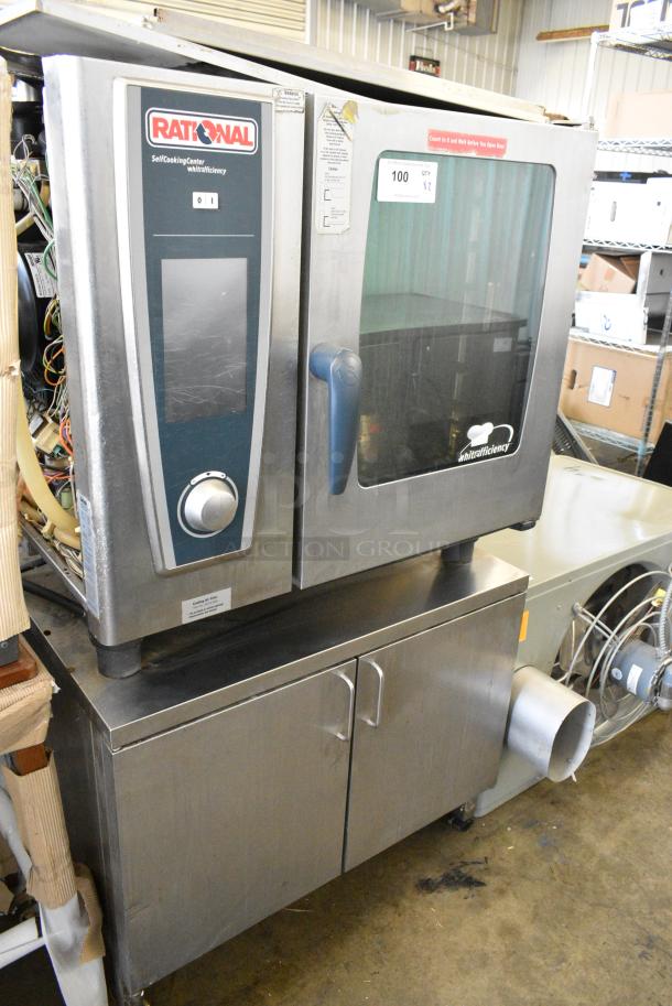 Rational SCC WE 61 Stainless Steel Commercial Electric Powered Combi Convection Oven on Equipment Stand. 208 Volts, 3 Phase. - Image 2 of 8