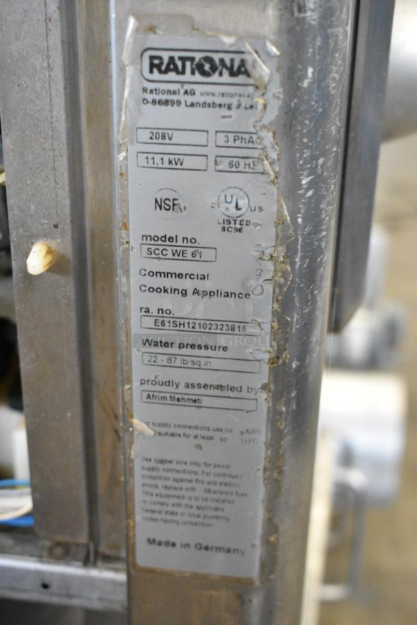 Rational SCC WE 61 Stainless Steel Commercial Electric Powered Combi Convection Oven on Equipment Stand. 208 Volts, 3 Phase. - Image 7 of 8