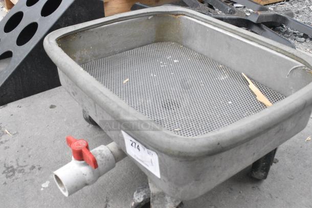 Metal Dolly w/ Drain on Commercial Casters. - Image 3 of 4