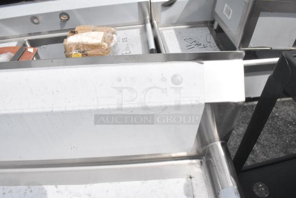 BRAND NEW SCRATCH AND DENT! Regency 600S3242424C Stainless Steel Commercial L Shaped 3 Bay Sink w/ Dual Drain Boards. Bays 24x24x14. Drain Boards 22x25. No Legs. - Image 7 of 7