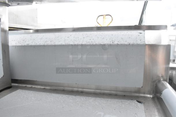 BRAND NEW SCRATCH AND DENT! Regency 600S3242424C Stainless Steel Commercial L Shaped 3 Bay Sink w/ Dual Drain Boards. Bays 24x24x14. Drain Boards 22x25. No Legs. - Image 5 of 7