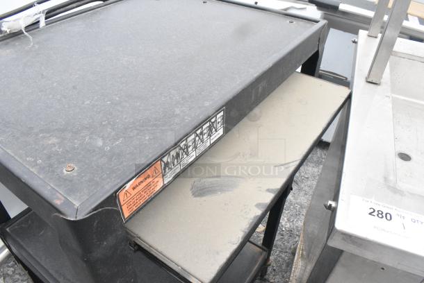 Black Metal 3 Tier AV Cart on Commercial Casters. - Image 6 of 6