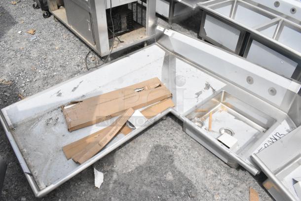 BRAND NEW SCRATCH AND DENT! Regency 600DDTL72L 6' 16-Gauge Stainless Steel Soiled L-Shape Dishtable - Left Landing - Image 1 of 7