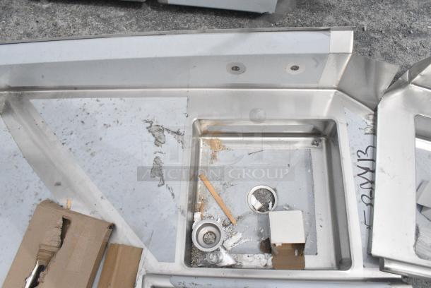 BRAND NEW SCRATCH AND DENT! Regency 600DDTL72L 6' 16-Gauge Stainless Steel Soiled L-Shape Dishtable - Left Landing - Image 3 of 7