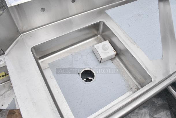 BRAND NEW SCRATCH AND DENT! Regency 600DDTL72R 6' 16-Gauge Stainless Steel Soiled L-Shape Dishtable - Landing. No Legs. - Image 4 of 5