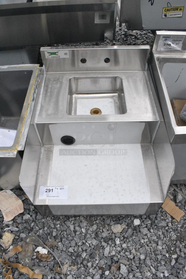 BRAND NEW SCRATCH AND DENT! Regency 600BSDS2318 18" x 23" Stainless Steel Blender Station with Dump Sink. No Legs. - Image 1 of 7