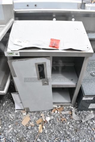 BRAND NEW SCRATCH AND DENT! Regency 600WCH1524 15" Wide Stainless Steel Wall Cabinet with Hinged Doors. Missing Door.