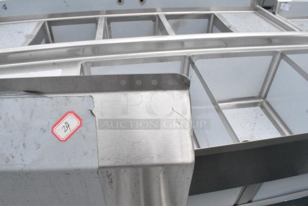 BRAND NEW SCRATCH AND DENT! Regency 600S41818218 Stainless Steel 4 Bay Sink w/ Dual Drain Boards. No Legs. - Image 4 of 11