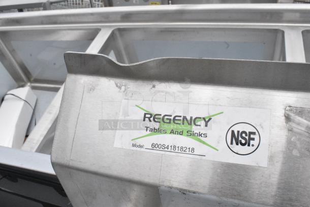BRAND NEW SCRATCH AND DENT! Regency 600S41818218 Stainless Steel 4 Bay Sink w/ Dual Drain Boards. No Legs. - Image 6 of 11