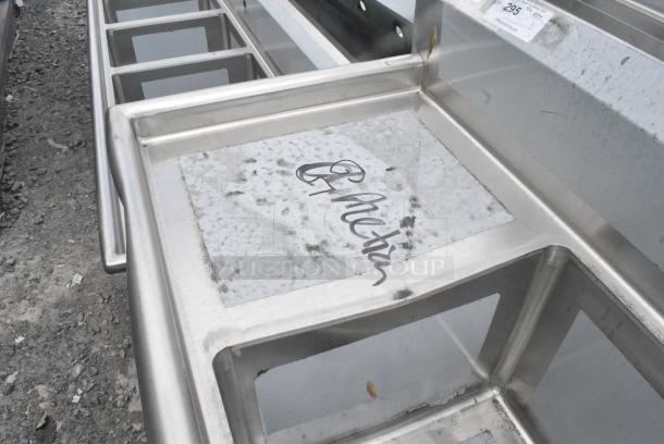 BRAND NEW SCRATCH AND DENT! Regency 600S41818218 Stainless Steel 4 Bay Sink w/ Dual Drain Boards. No Legs. - Image 10 of 11