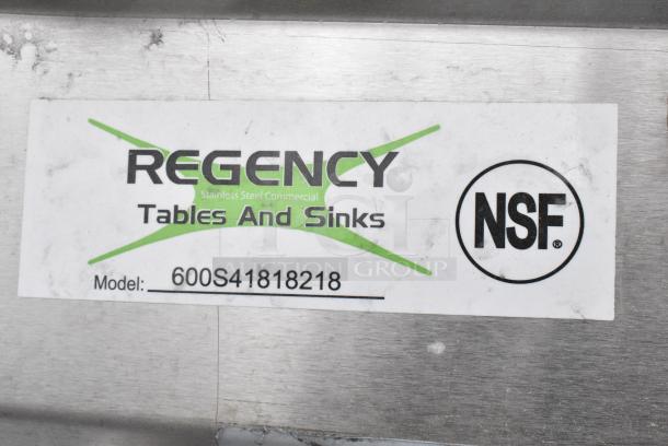 BRAND NEW SCRATCH AND DENT! Regency 600S41818218 Stainless Steel 4 Bay Sink w/ Dual Drain Boards. No Legs. - Image 11 of 11