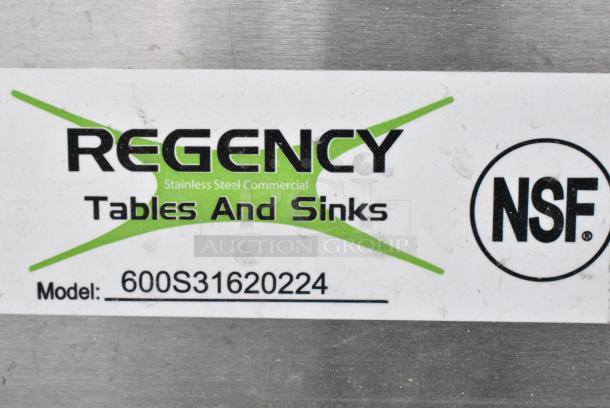 BRAND NEW SCRATCH AND DENT! Regency 600S31620224 Stainless Steel 3 Bay Sink w/ Dual Drain Boards. No Legs. - Image 6 of 6