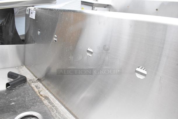 BRAND NEW SCRATCH AND DENT! Regency 600HSMS1848 Wall-Mounted 48" x 17 1/2" Hand Sink for (2) 8" Center Faucets - Image 3 of 4