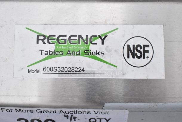 BRAND NEW SCRATCH AND DENT! Regency 600S32028224 115" 16-Gauge Stainless Steel Three Compartment Commercial Sink with 2 Drainboards - 20" x 28" x 14" Bowls. No Legs. - Image 6 of 6