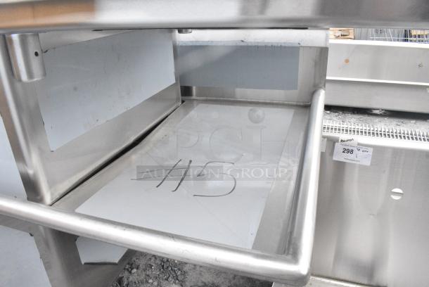 BRAND NEW SCRATCH AND DENT! Regency 600S32030220 104" 16 Gauge Stainless Steel Three Compartment Commercial Sink with  2 Drainboards - 20" x 30" x 14" Bowls. No Legs. - Image 4 of 6