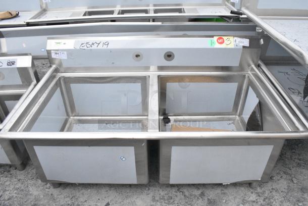 BRAND NEW SCRATCH AND DENT! Regency 600S22424 16 Gauge Stainless Steel Two Compartment Commercial Sink. - Image 1 of 7