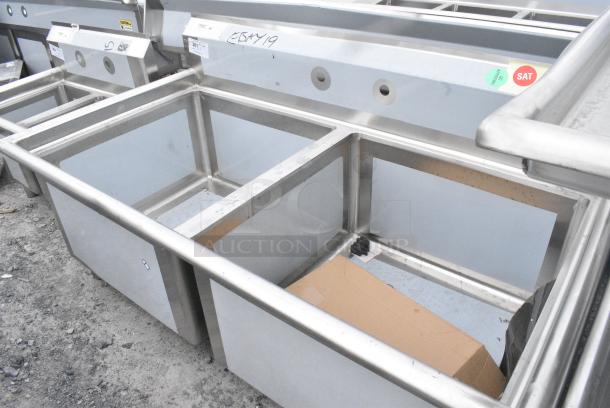 BRAND NEW SCRATCH AND DENT! Regency 600S22424 16 Gauge Stainless Steel Two Compartment Commercial Sink. - Image 3 of 7