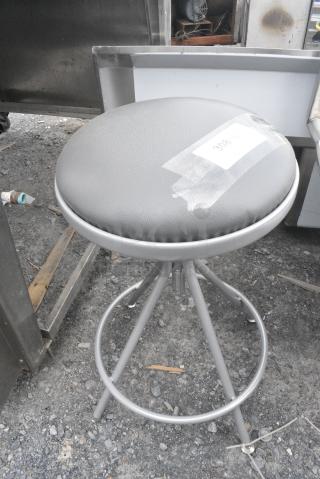 BRAND NEW SCRATCH AND DENT! National Public Seating 6524-AH Gray Metal Stool