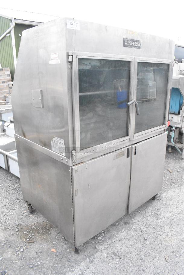 Hardt Inferno 43 Stainless Steel Commercial Natural Gas Powered Rotisserie Oven on Commercial Casters. - Image 2 of 11