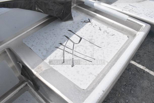 BRAND NEW SCRATCH AND DENT! Regency 600S31818224 Stainless Steel 3 Bay Sink w/ Dual Drain Boards. No Legs. - Image 5 of 7