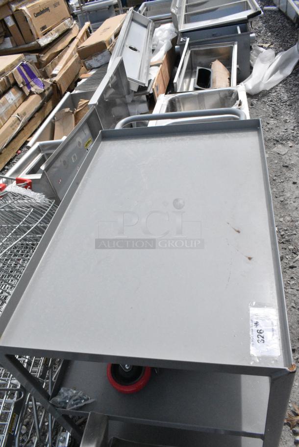 BRAND NEW SCRATCH AND DENT! Gray Metal 3 Tier Cart. - Image 5 of 5