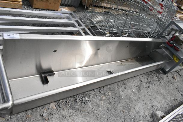 BRAND NEW SCRATCH AND DENT! Stainless Steel Wall Mount Sink Trough - Image 1 of 3