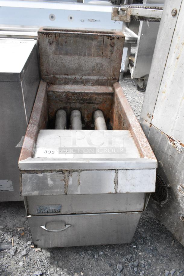 Pitco Frialator 12 Stainless Steel Commercial Countertop Natural Gas Powered Deep Fat Fryer. - Image 1 of 5