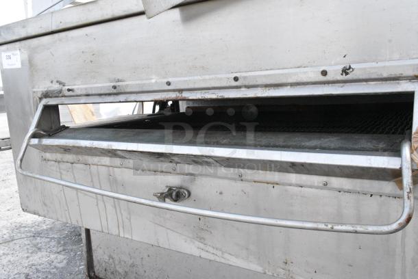 Middleby Marshall Stainless Steel Commercial Floor Style Conveyor Pizza Oven on Commercial Casters. - Image 4 of 6