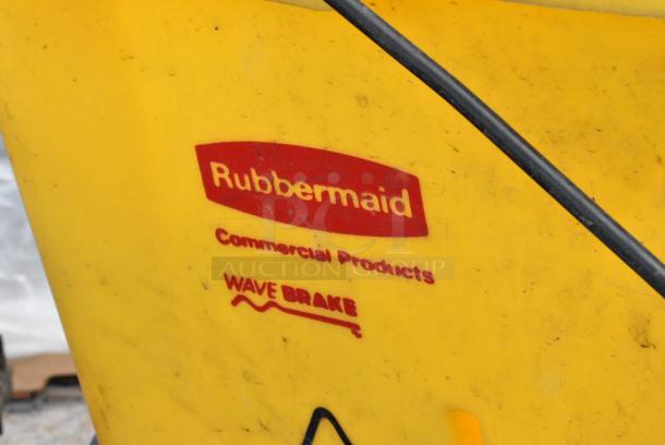 Rubbermaid Yellow Poly Mop Bucket on Commercial Casters. - Image 3 of 5