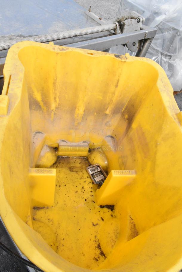 Rubbermaid Yellow Poly Mop Bucket on Commercial Casters. - Image 5 of 5