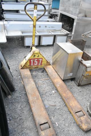 Multiton M27 Yellow Metal 5,000 Pound Capacity Pallet Jack.