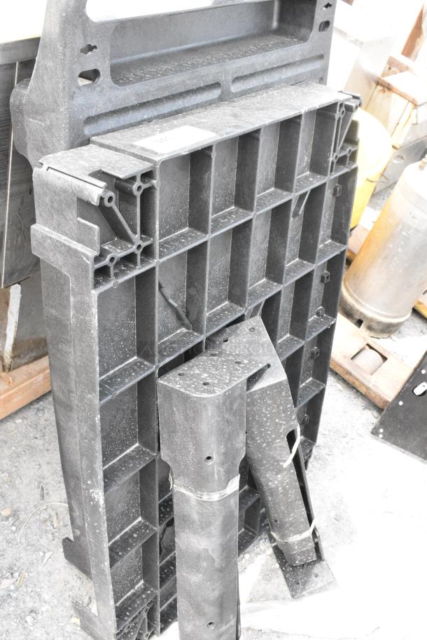 Black Poly 2 Tier Cart. May Be Missing Pieces - Image 1 of 6