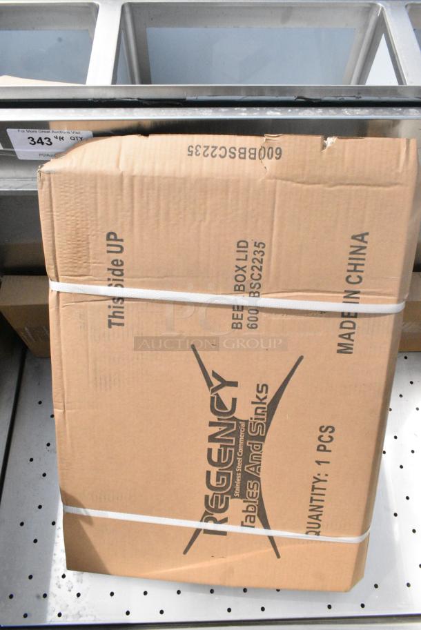 BRAND NEW SCRATCH AND DENT! Regency 600BB2436 24" x 36" Stainless Steel Beer Box with 3" Backsplash - 20 3/4" x 33 3/4" x 18" Bowl - Image 4 of 6