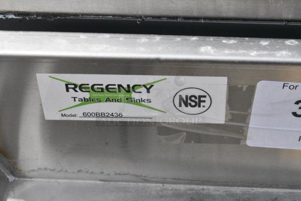 BRAND NEW SCRATCH AND DENT! Regency 600BB2436 24" x 36" Stainless Steel Beer Box with 3" Backsplash - 20 3/4" x 33 3/4" x 18" Bowl - Image 6 of 6