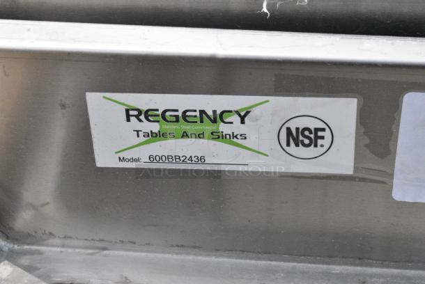 BRAND NEW SCRATCH AND DENT! Regency 600BB2436 24" x 36" Stainless Steel Beer Box with 3" Backsplash - 20 3/4" x 33 3/4" x 18" Bowl - Image 5 of 5
