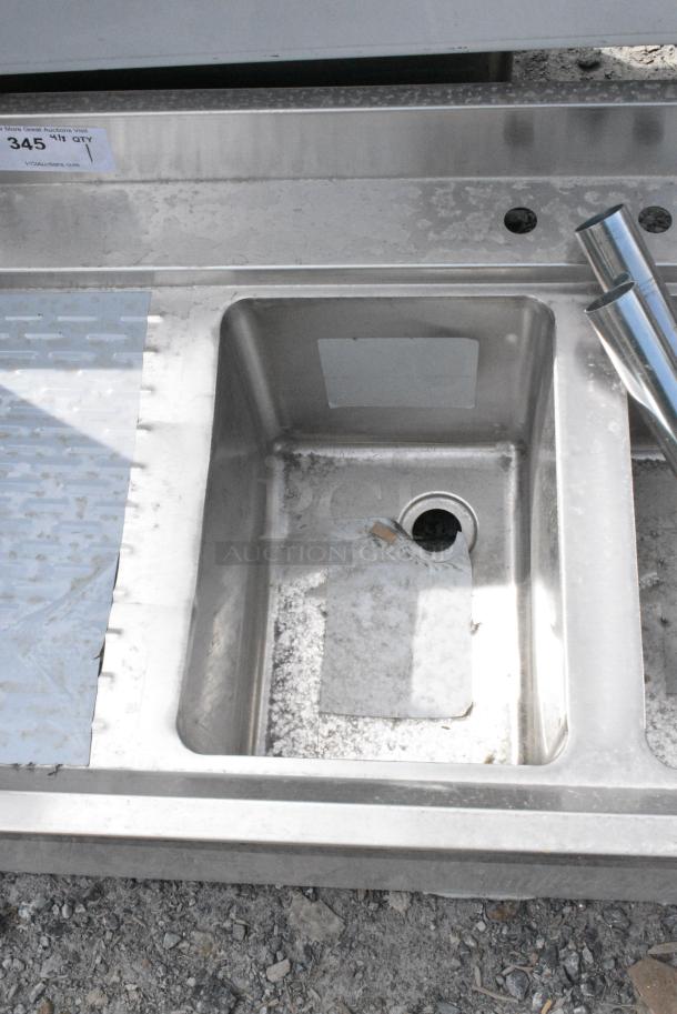 BRAND NEW SCRATCH AND DENT! Regency 600B22148213 2 Bowl Underbar Sink with Faucet and 2 Drainboards - 48" x 21". Missing 2 Legs. - Image 5 of 7