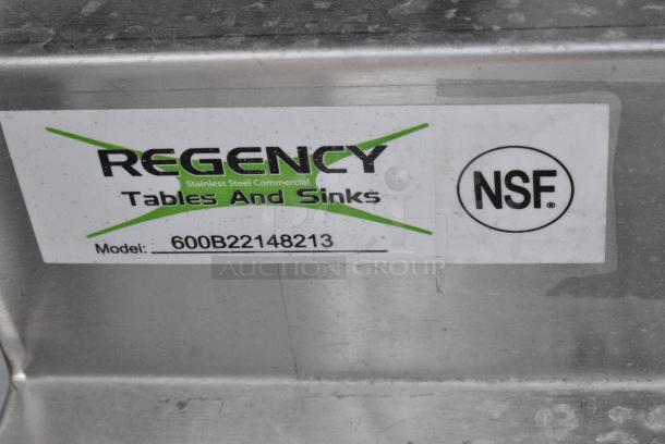 BRAND NEW SCRATCH AND DENT! Regency 600B22148213 2 Bowl Underbar Sink with Faucet and 2 Drainboards - 48" x 21". Missing 2 Legs. - Image 7 of 7