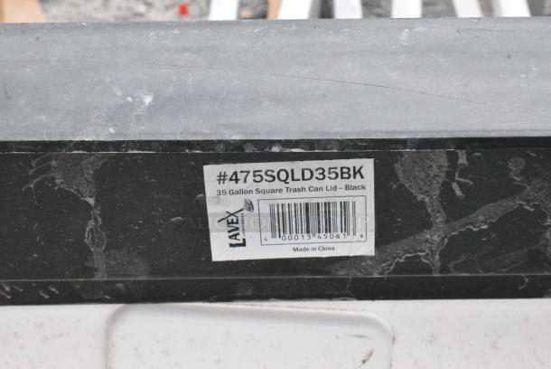 Bakers Mark White Poly Trash Bin w/ Lid. - Image 3 of 6