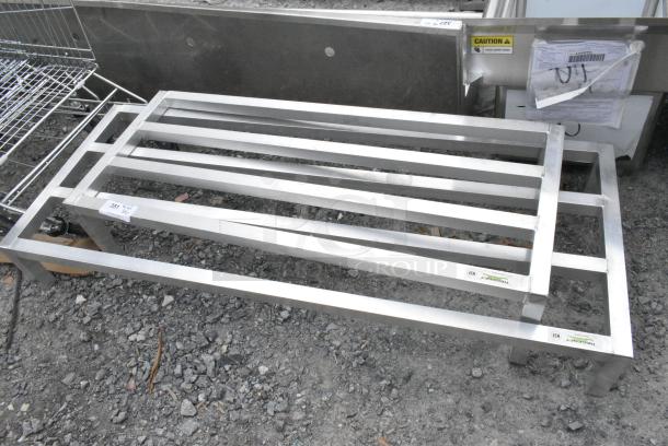 2 BRAND NEW SCRATCH AND DENT! Items Including Regency 600DUN24608 60" x 24" x 8" Aluminum Dunnage Rack - 1850 lb. Capacity and Regency 600DUN122048 48" x 20" x 12" Aluminum Dunnage Rack. 2 Times Your Bid! - Image 1 of 5