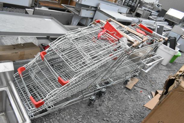 3 BRAND NEW SCRATCH AND DENT! Metal Shopping Cart. 3 Times Your Bid! - Image 1 of 4